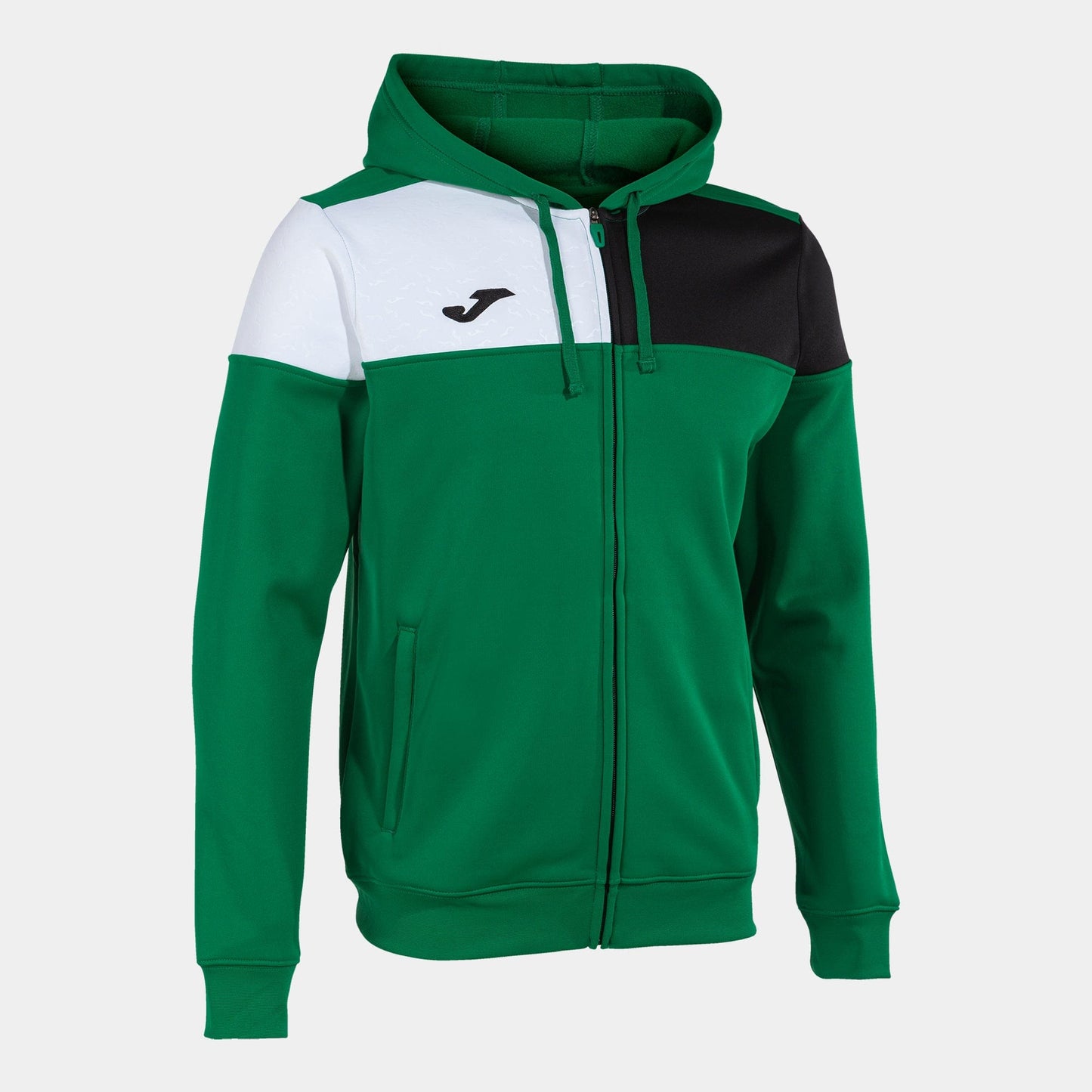 Joma Hoodie Joma Crew V Zip-Up Hoodie Green Black White