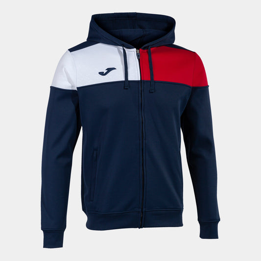 Joma Hoodie Joma Crew V Zip-Up Hoodie Navy Red White