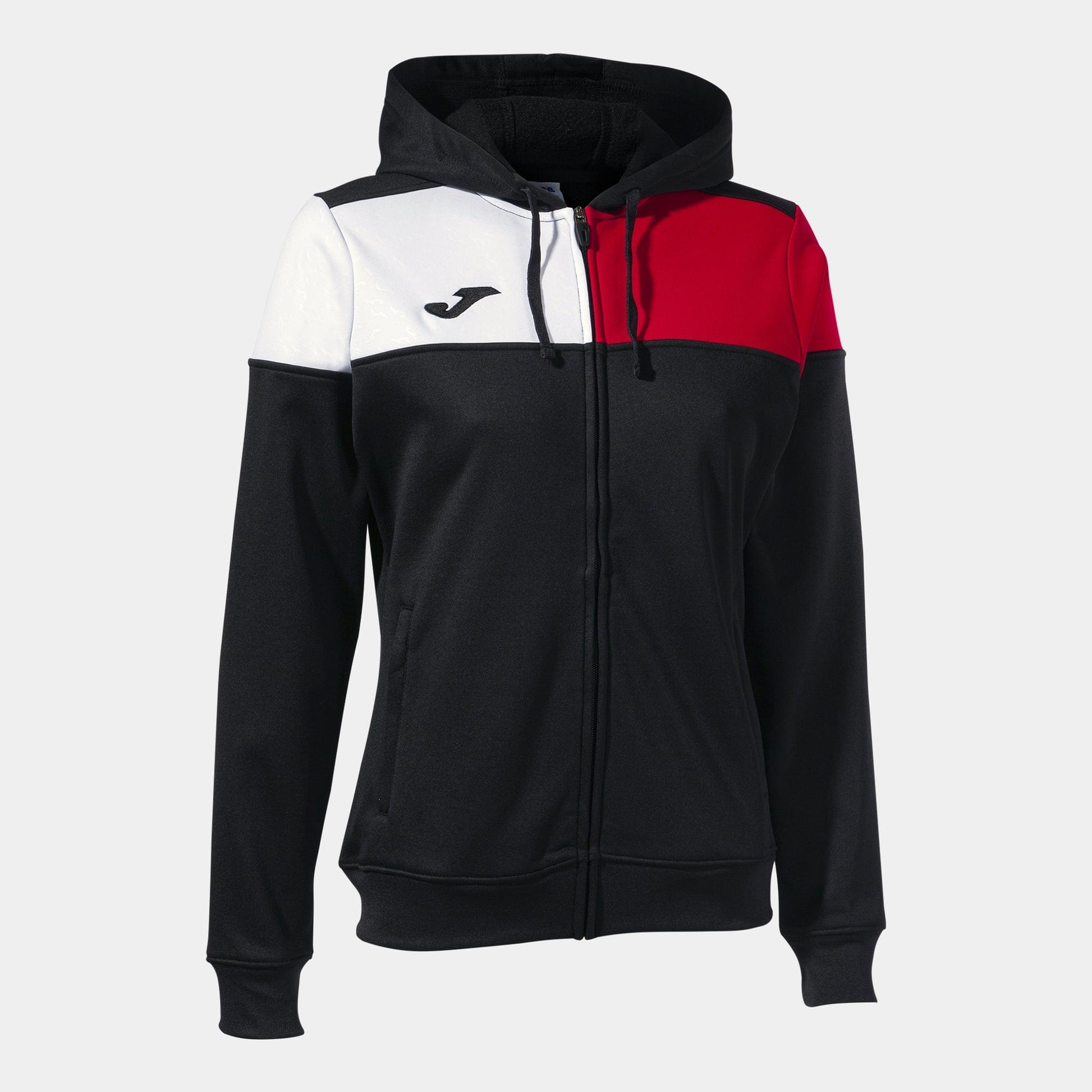 Joma Hoodie Joma Womens Crew V Zip-Up Hoodie Black Red White