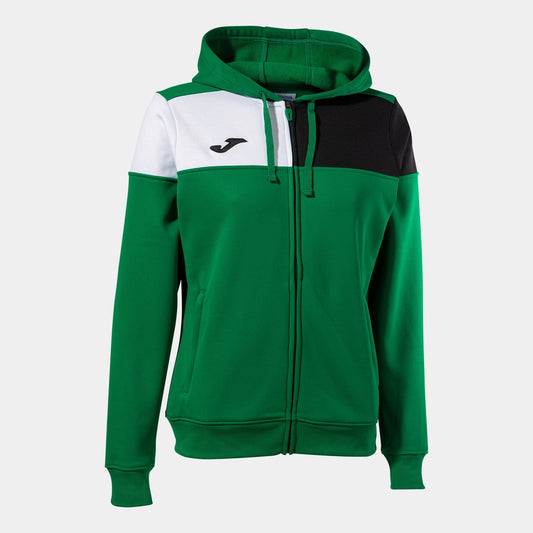 Joma Hoodie Joma Womens Crew V Zip-Up Hoodie Green Black White