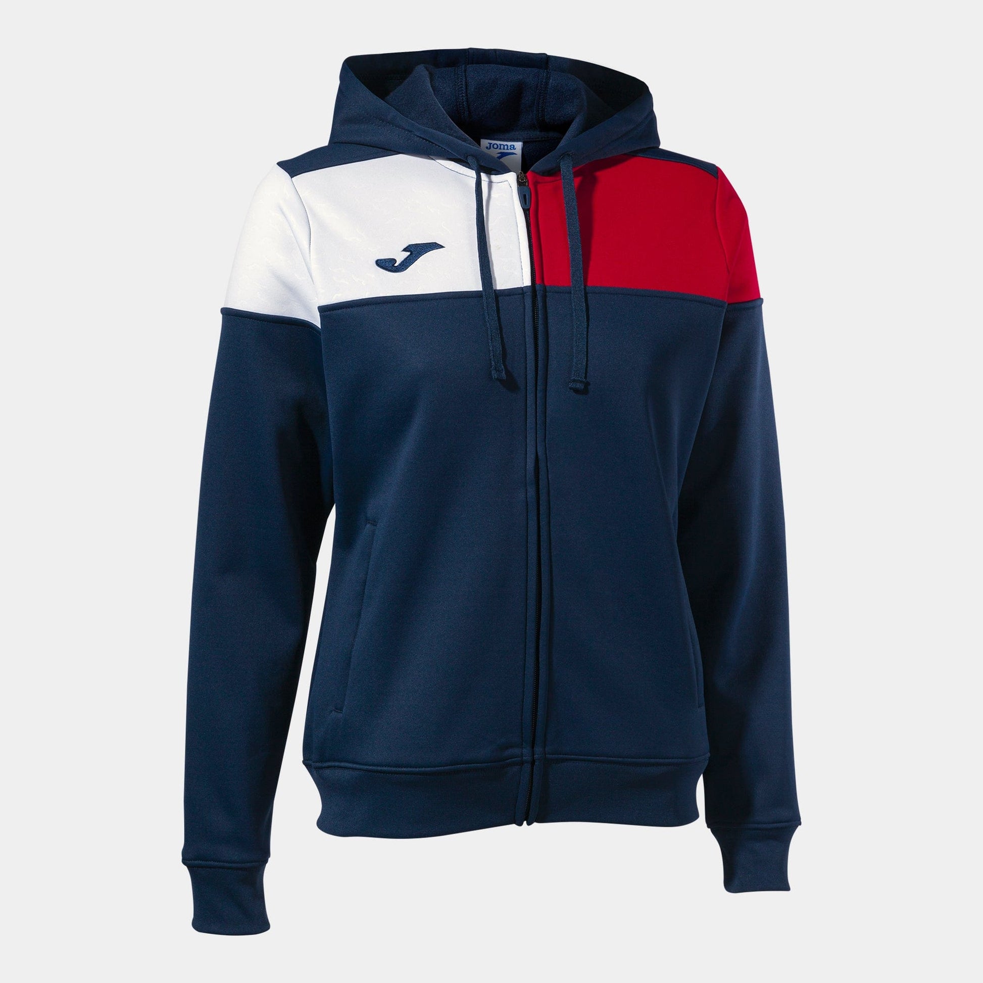 Joma Hoodie Joma Womens Crew V Zip-Up Hoodie Navy Red White