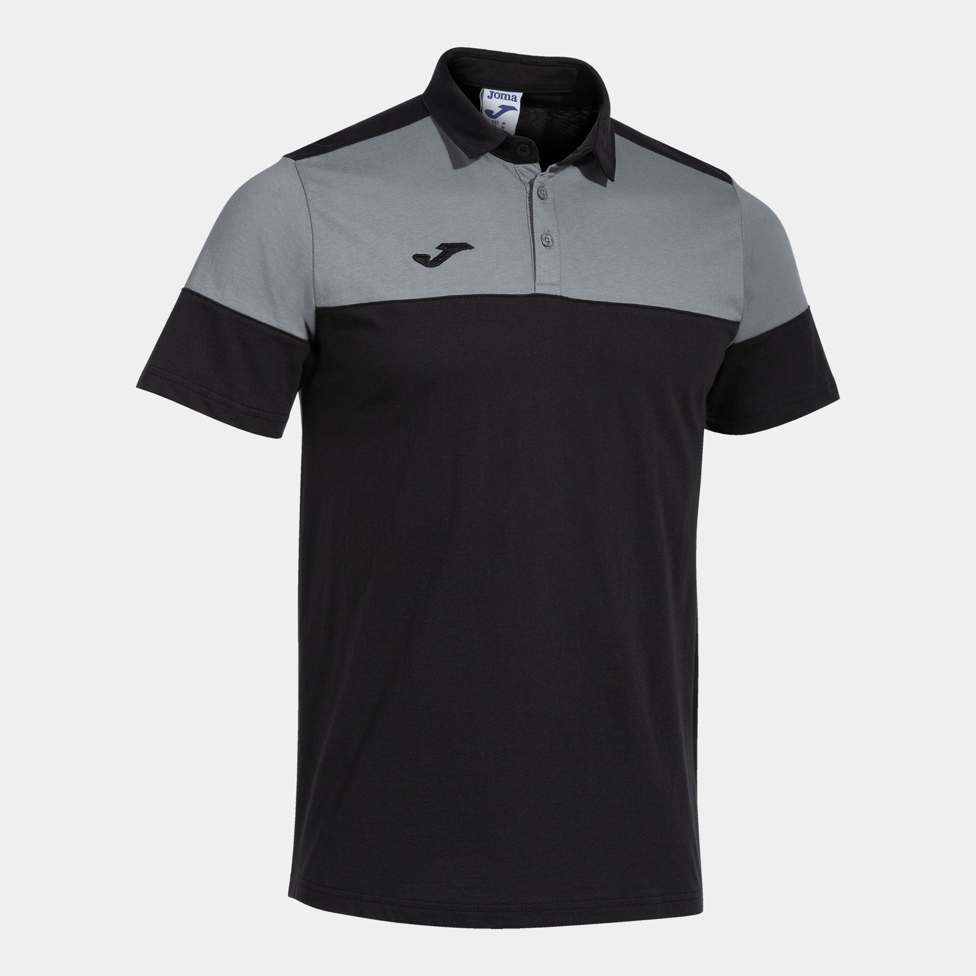 Joma Polo Joma Crew V Short Sleeve Polo Black Grey