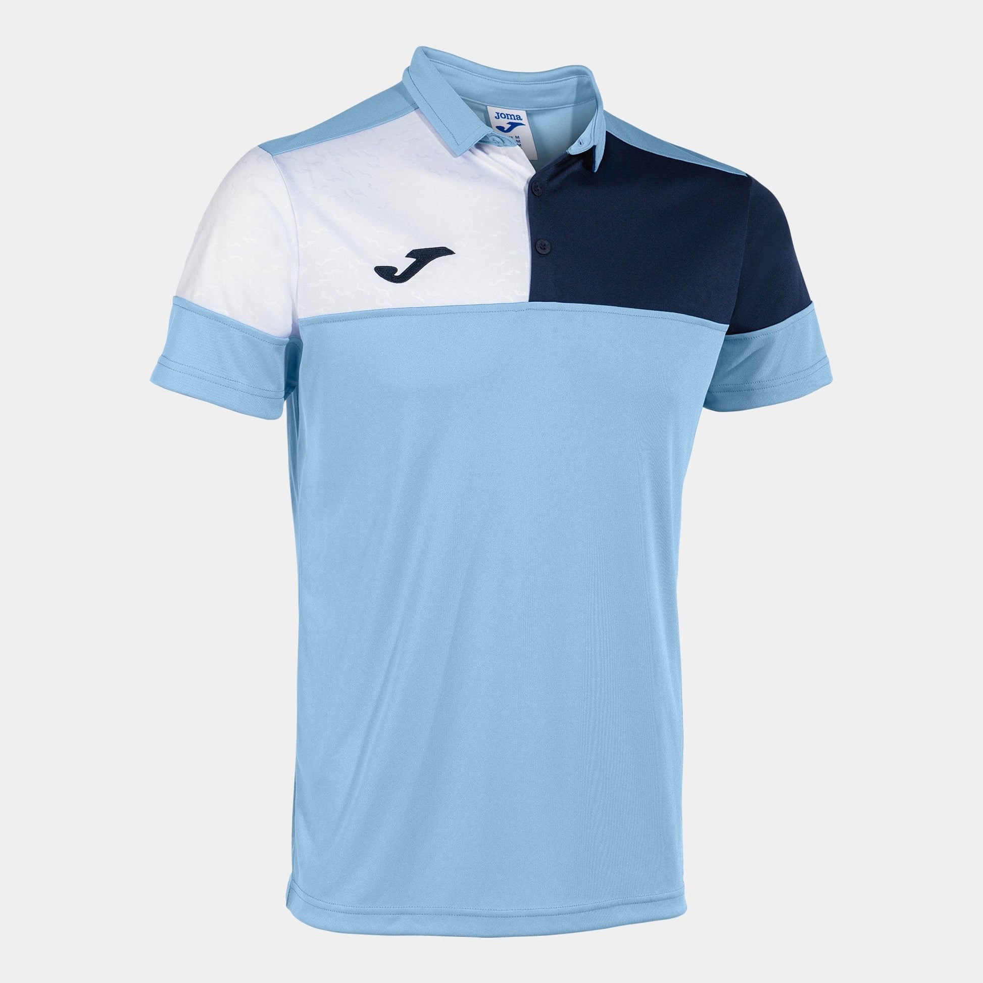 Joma Polo Joma Crew V Short Sleeve Polo Sky Blue Navy White