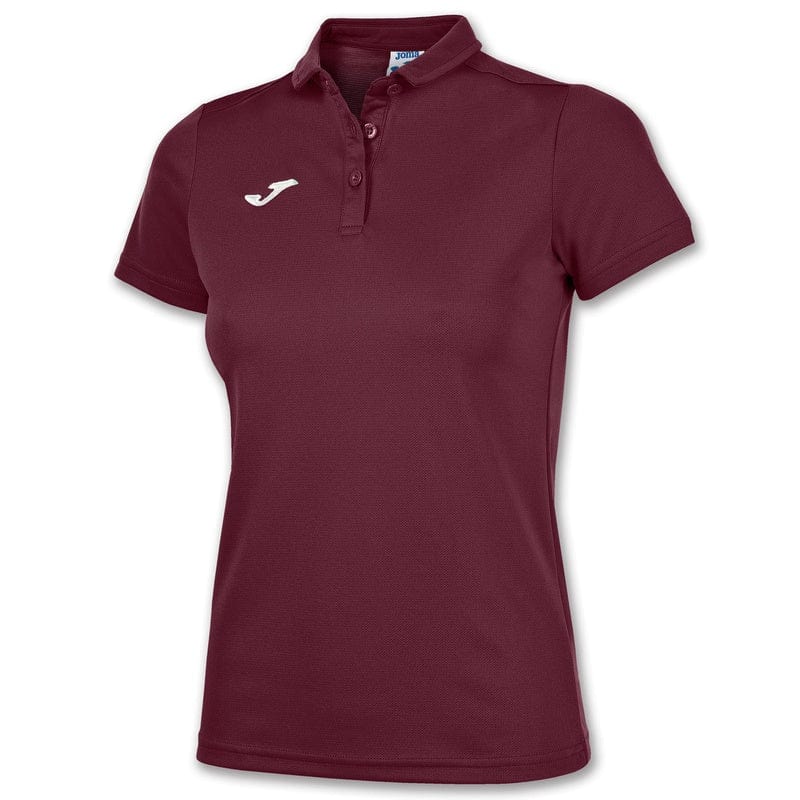 Joma Polo Joma Womens Hobby Short Sleeve Polo Shirt - Burgundy