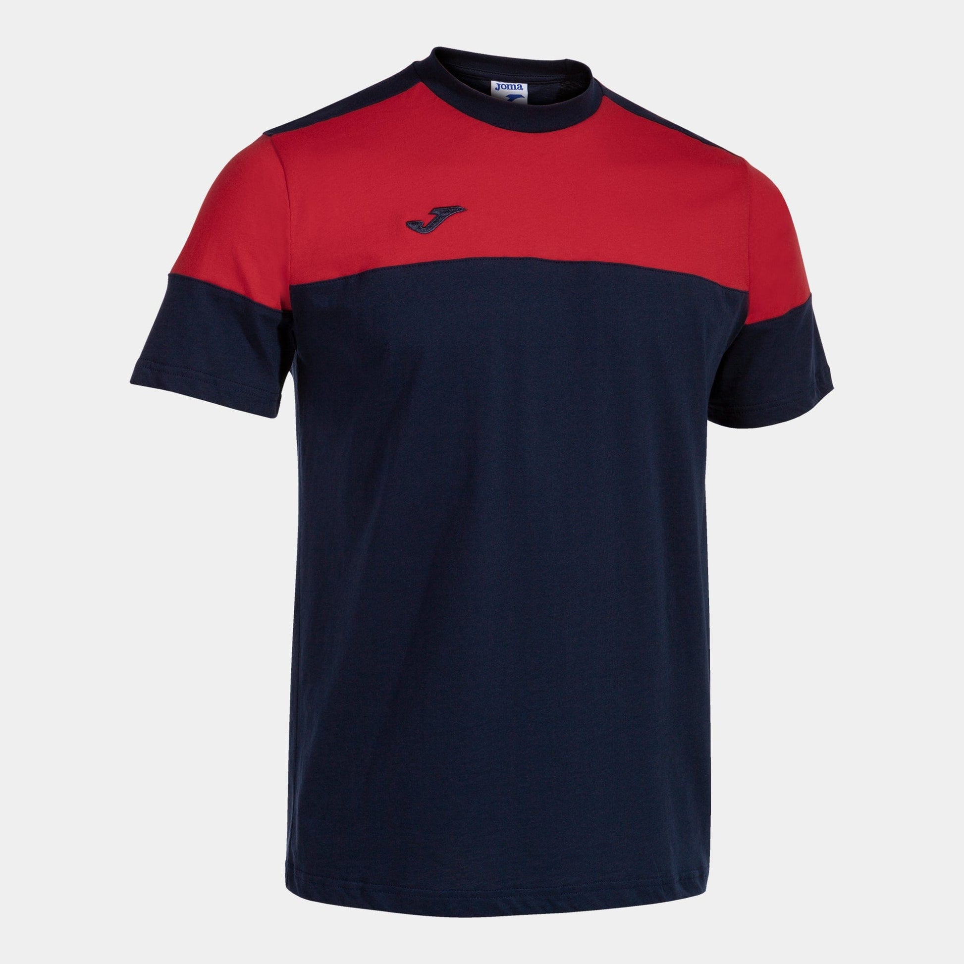 Joma T-Shirt Joma Crew V Short Sleeve T-Shirt Navy Red