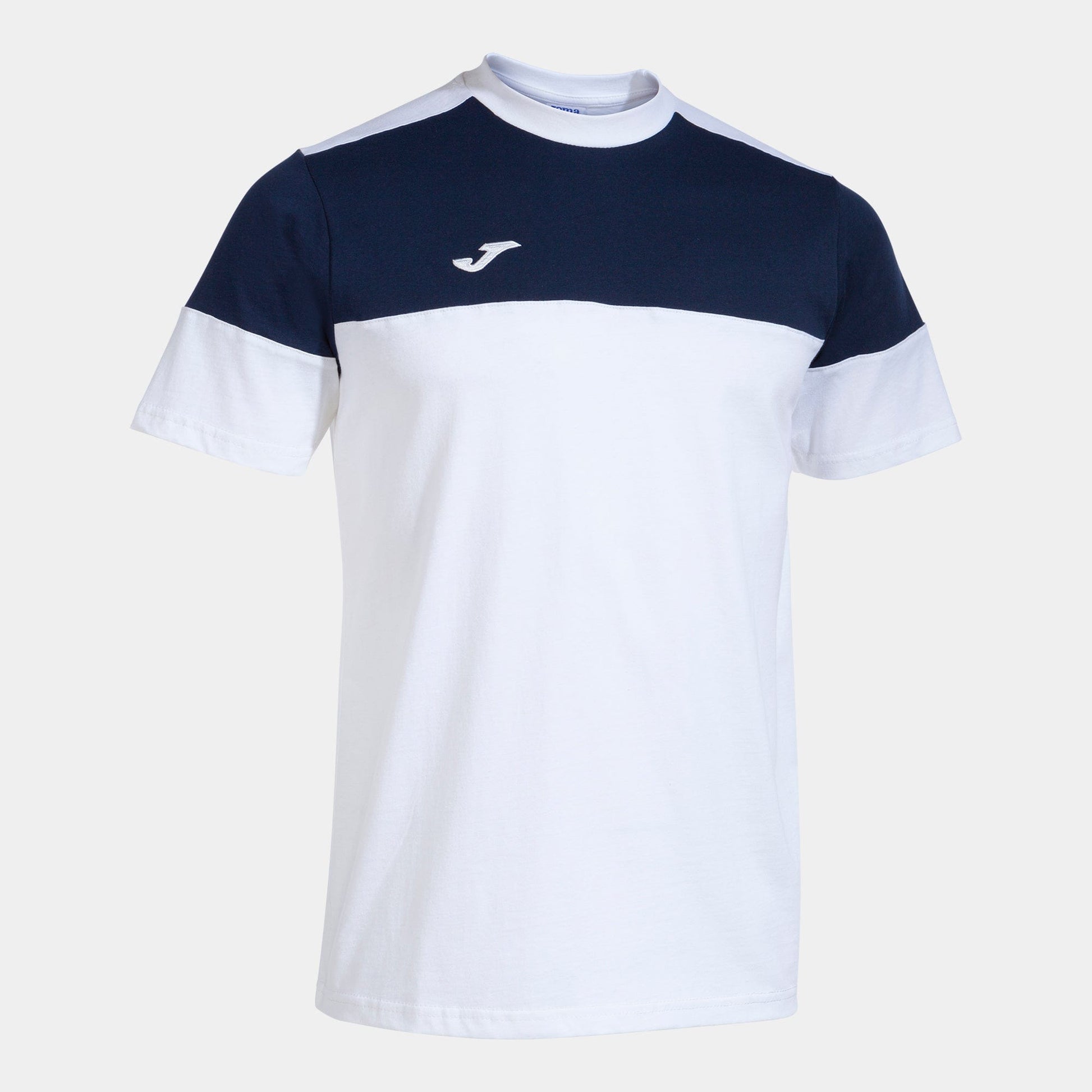 Joma T-Shirt Joma Crew V Short Sleeve T-Shirt White Navy