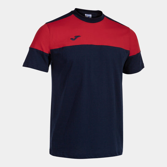 Joma T-Shirt Joma Kids Crew V Short Sleeve T-Shirt Navy Red