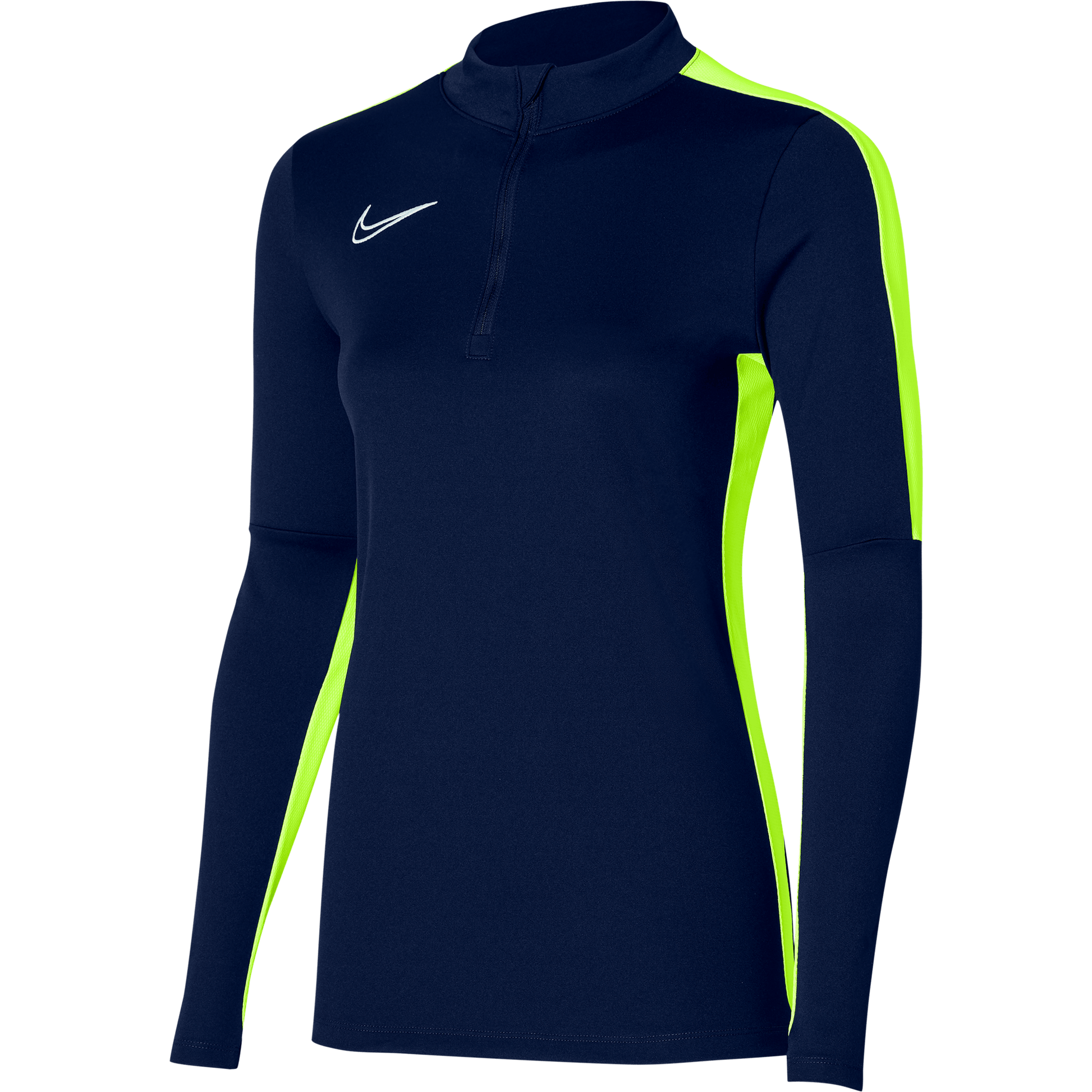 Nike 1/4 Zip Nike Womens Academy 23 Drill Top - Obsidian / Volt