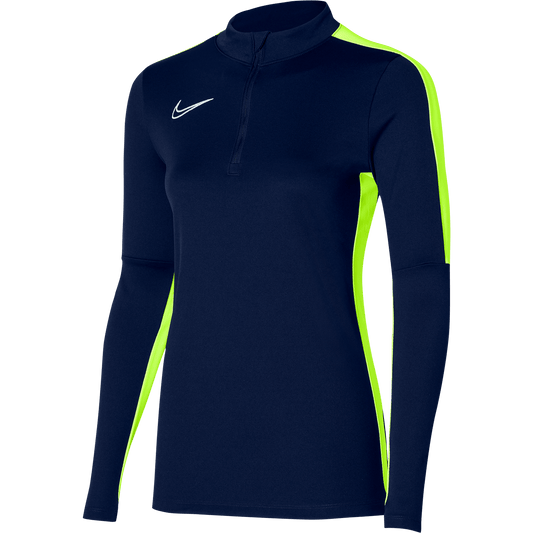 Nike 1/4 Zip Nike Womens Academy 23 Drill Top - Obsidian / Volt