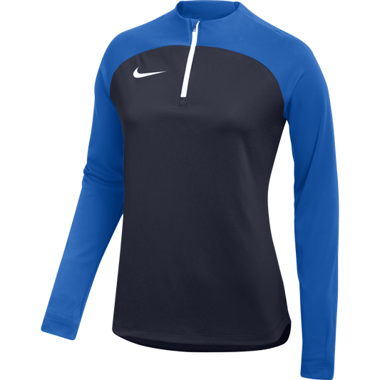 Nike 1/4 Zip Nike Womens Academy Pro 1/4-Zip - Obsidian / Blue