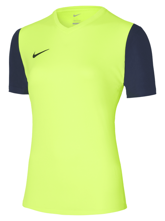 Nike Jersey Nike Womens Tiempo Premier II Jersey S/S - Volt / Midnight Navy