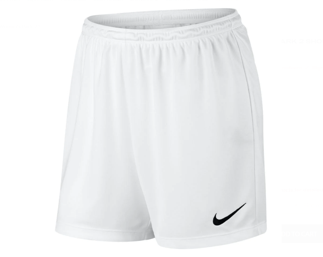 Nike Shorts Nike Women's Park II Knit Short- White / Black