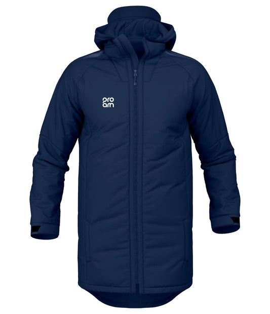 Pro-Am Kits Managers Jacket PRO-AM PRO 3/4 LENGTH TEAM COAT - NAVY